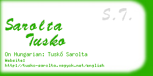 sarolta tusko business card